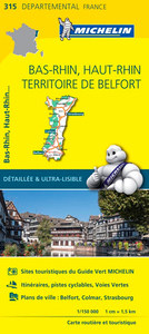 Picture of Carte Départementale Haut-Rhin, Bas-Rhin, Territoire de Belfort