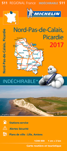 Picture of CARTE REGIONALE 511 NORD-PAS-DE-CALAIS, PICARDIE 2017
