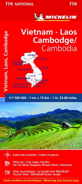 Picture of Carte Nationale Vietnam Laos Cambodge / Vietnam Laos Cambodia
