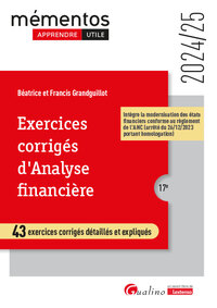 Picture of Exercices corrigés d'analyse financière