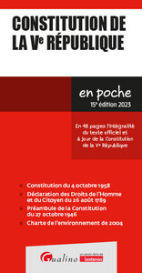 Picture of Constitution de la Ve République