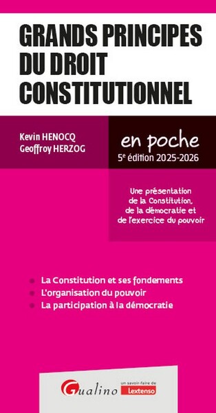 Picture of Grands principes du droit constitutionnel