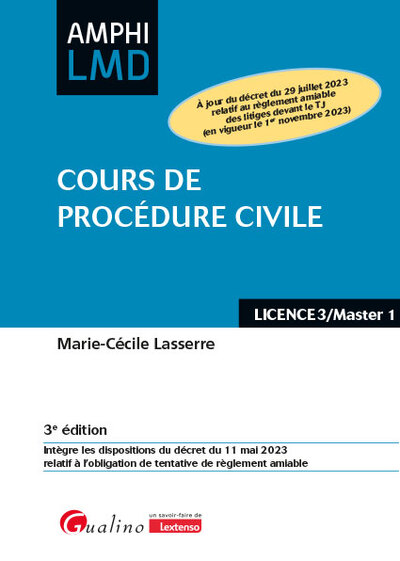 Picture of Cours de procédure civile