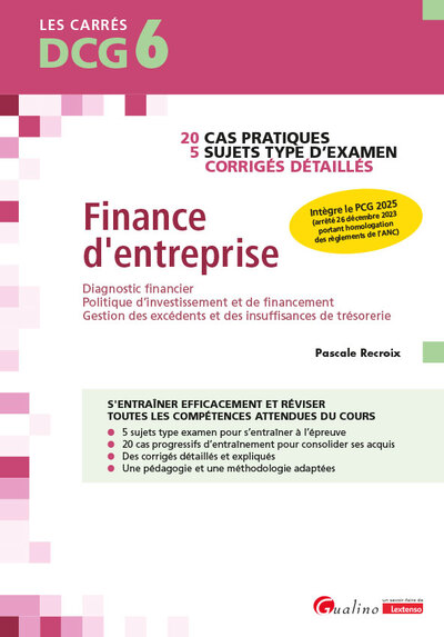 Picture of DCG 6 - Exercices corrigés Finance d'entreprise