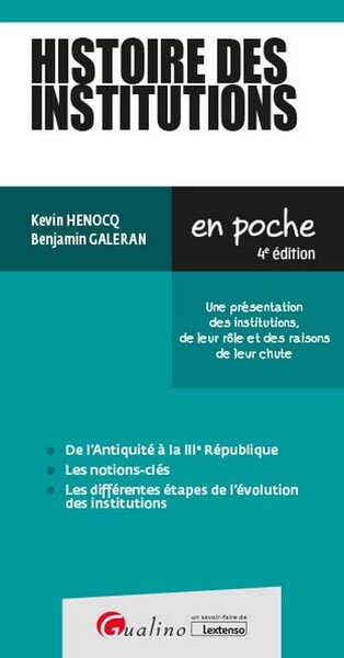 Image de Histoire des institutions