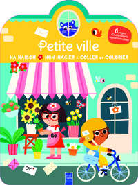 Picture of La petite ville coller colorier