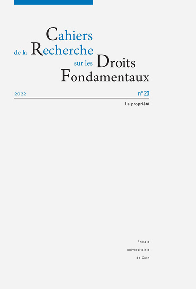 Picture of Cahiers de la Recherche sur les Droits Fondamentaux, n° 20/2022