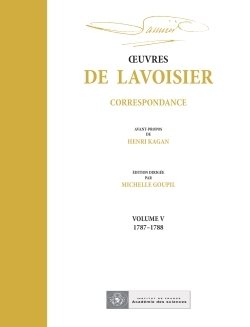 Picture of OEuvres de Lavoisier : Correspondance, Volume V (1787-1788)
