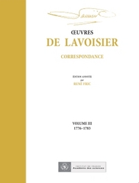 Picture of OEuvres de Lavoisier : Correspondance, Volume III (1776-1783)
