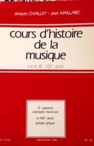 Picture of COURS D'HISTOIRE DE LA MUSIQUE TOME 3 VOLUME 3:EXEMPLES MUSICAUX
