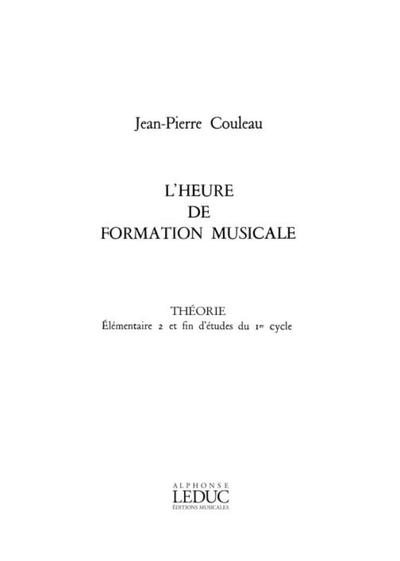 Picture of JEAN-PIERRE COULEAU  : HEURE DE FORMATION MUSICALE ELEMENTAIRE 2  ET FIN D'ETUDES 1ER