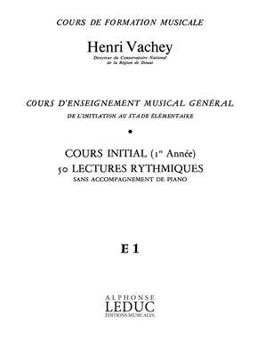 Image de VACHEY : COURS ENSEIGNENT MUSICAL GENERAL 1ERE ANNEE RYTHMIQUES CLE SOL E1