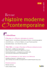 Image de Revue d'histoire moderne et contemporaine n° 71-2 (avril-juin 2024)