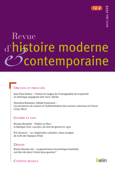 Picture of Revue d'histoire moderne et contemporaine n° 72-2 (avril-juin 2025)