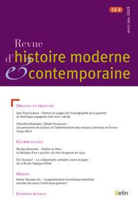 Image de Revue d'histoire moderne et contemporaine, n° 72-2 (avril-juin 2025)