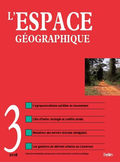 Image de L'Espace géographique n° 3-2018