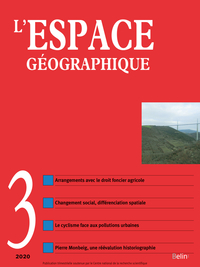 Image de L'espace géographique n° 3-2020