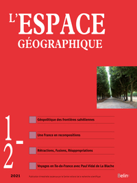 Picture of L'espace géographique n° 1/2-2021