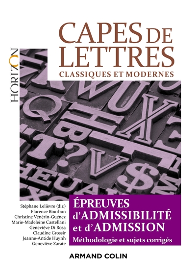 Picture of CAPES de Lettres classiques et modernes - Toutes les épreuves d'admissibilité et d'admission