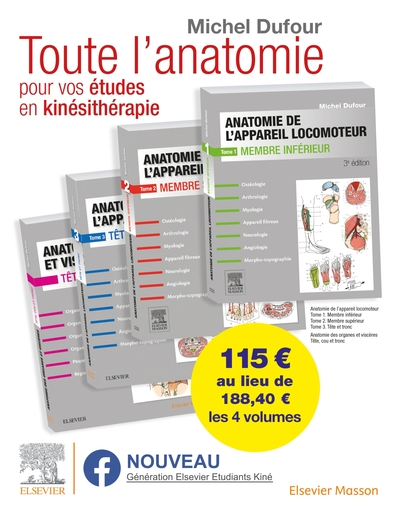 Picture of Anatomie de l'appareil locomoteur. Anatomie des organes et des viscères. Pack des 4 tomes