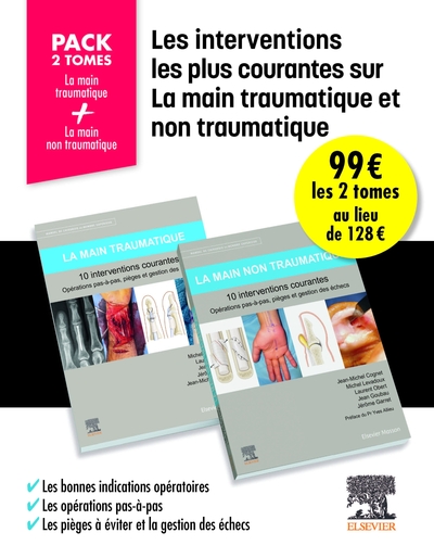 Picture of La main traumatique / La main non traumatique - 10 interventions courantes - Pack 2 tomes