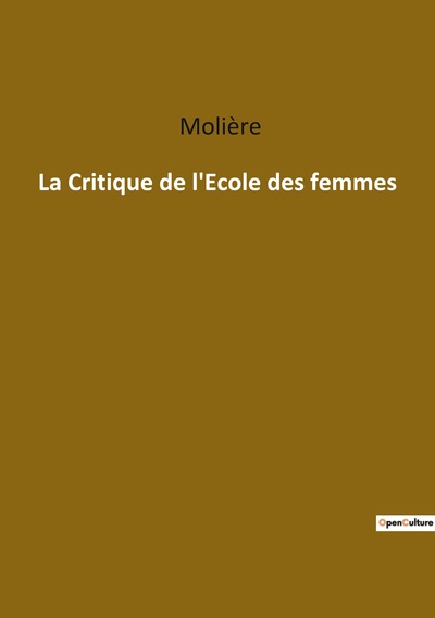 Picture of La Critique de l'Ecole des femmes
