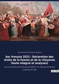 Picture of bac français 2023 : Déclaration des droits de la femme et de la citoyenne (texte intégral)