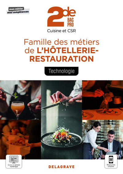 Picture of Technologie, Famille des métiers de l'Hôtellerie Restauration 2de Bac Pro Cuisine et CSR (2021) - Pochette élève