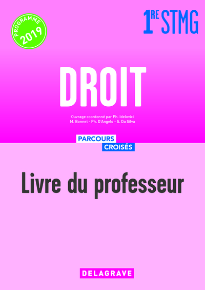 Picture of Droit 1re STMG (2019) - Livre du professeur manuel