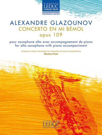 Picture of CONCERTO EN MI BEMOL, OPUS 109 - RECUEIL AVEC PARTIES SEPAREES - SAXOPHONE ALTO ET PIANO