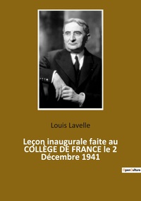 Picture of Leçon inaugurale faite au COLLÈGE DE FRANCE le 2 Décembre 1941