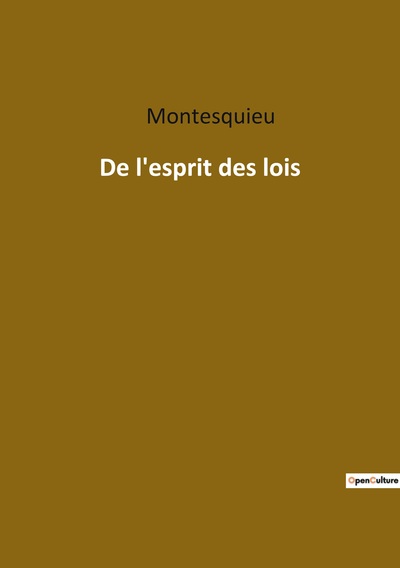 Image de De l'esprit des lois