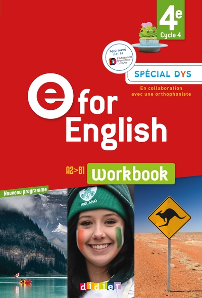 Picture of E for English 4e - Anglais Ed. 2017  - Workbook Spécial DYS