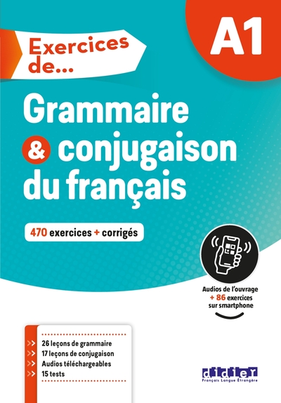 Image de Exercices de... Grammaire et conjugaison A1 - Livre + didierfle.app