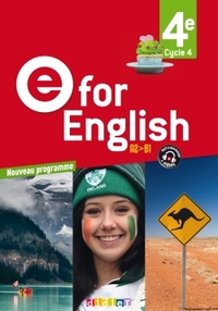 Picture of E for English 4e - Anglais Ed. 2017  - Livre de l'élève