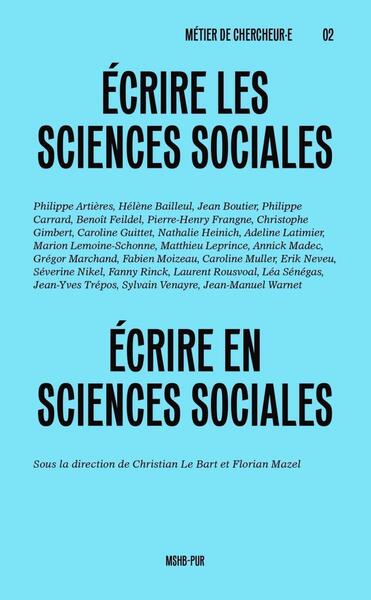 Picture of Écrire les sciences sociales, écrire en sciences sociales