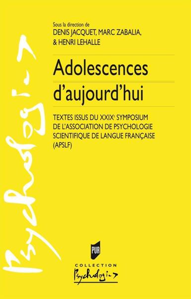 Image de ADOLESCENCES AUJOURD HUI