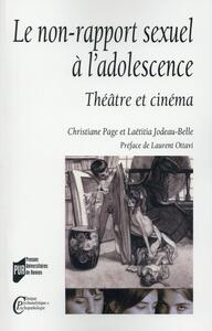 Image de Le non-rapport sexuel à l'adolescence