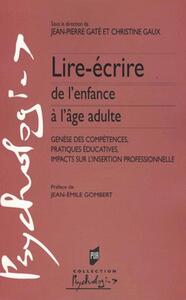 Image de LIRE-ECRIRE. DE L ENFANCE A L AGE ADULTE