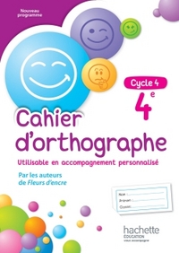 Picture of Cahier d'orthographe cycle 4 / 4e - éd. 2016