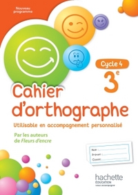 Picture of Cahier d'orthographe cycle 4 / 3e - éd. 2016