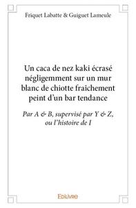 Picture of Un caca de nez kaki écrasé négligemment sur un mur blanc de chiotte fraîchement peint d’un bar tendance