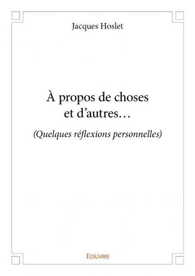 Picture of à propos de choses et d'autres...