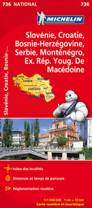 Picture of Carte Nationale Slovénie, Croatie, Bosnie-Herzégovine, Serbie, Monténégro, Ex. Rep. Youg. De Macédoi