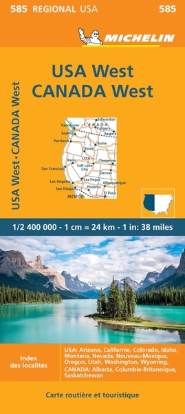 Picture of Carte Régionale Western USA, Western Canada