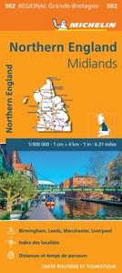 Picture of Carte Régionale Northern England, Midlands