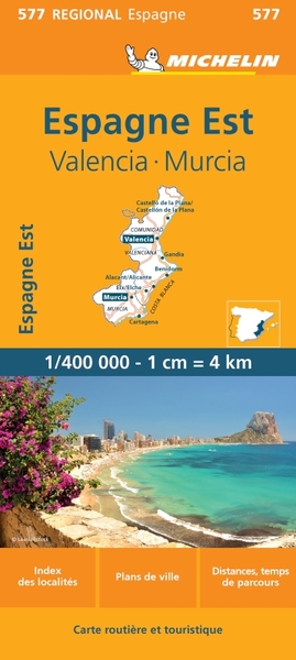 Picture of Carte Régionale Espagne Est : Valencia, Murcia