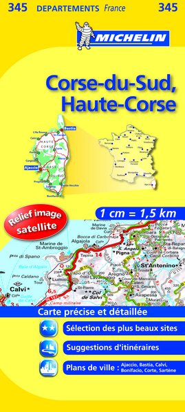 Picture of CARTE ROUTIERE 345 CORSE DU SUD/HAUTE CORSE