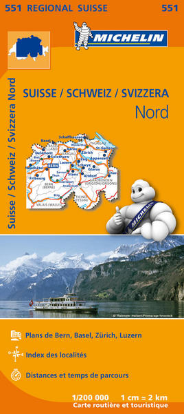 Picture of Carte Régionale Suisse / Schweiz / Svizzera Nord