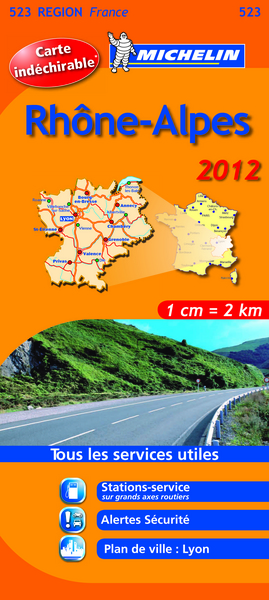 Picture of CARTE ROUTIERE 523 RHONE ALPES HR 2012
